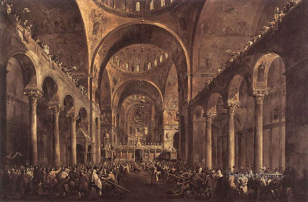 Doge Alvise IV Mocenigo Venetian School Francesco Guardi Oil Paintings
